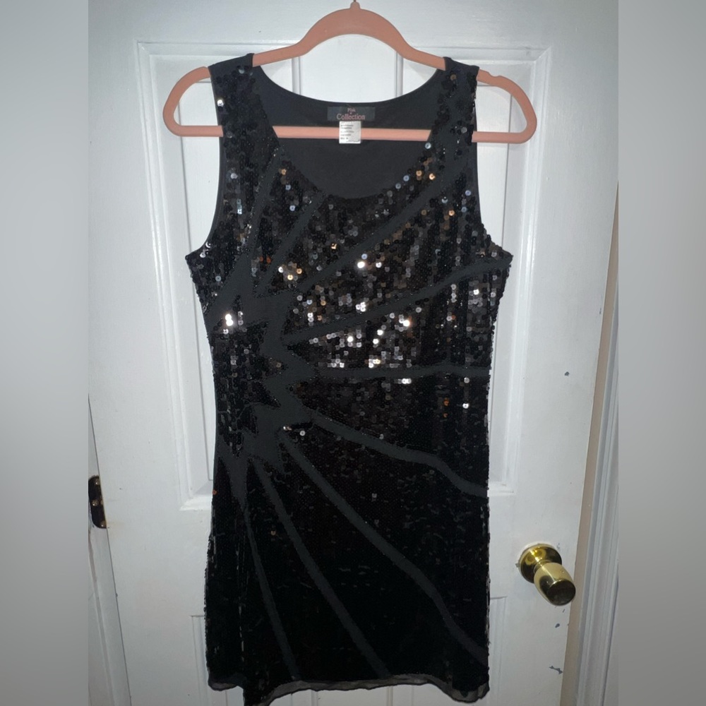 Black sequin‎ dress.  Size medium